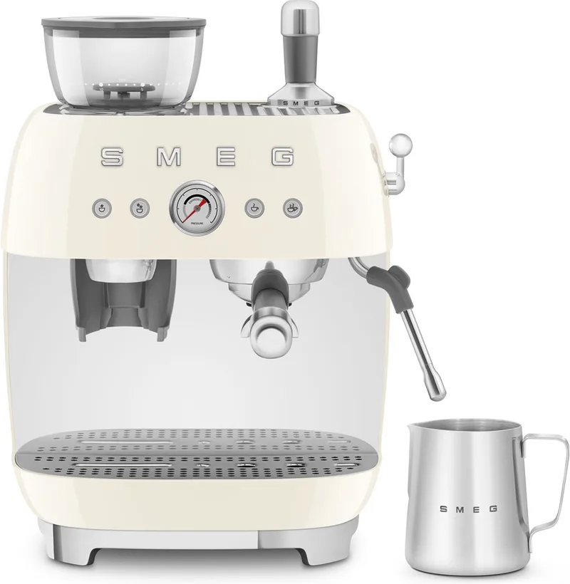 Machine à café avec porte-filtre 50's Style de Smeg en Crème – photo produit