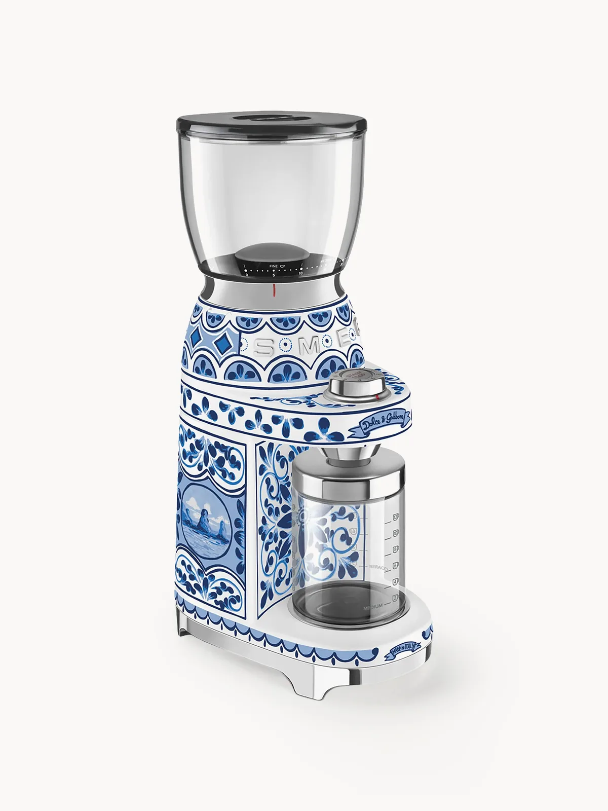 Elektrische koffiemolen Dolce & Gabbana - Blu Mediterraneo de Smeg – photo produit