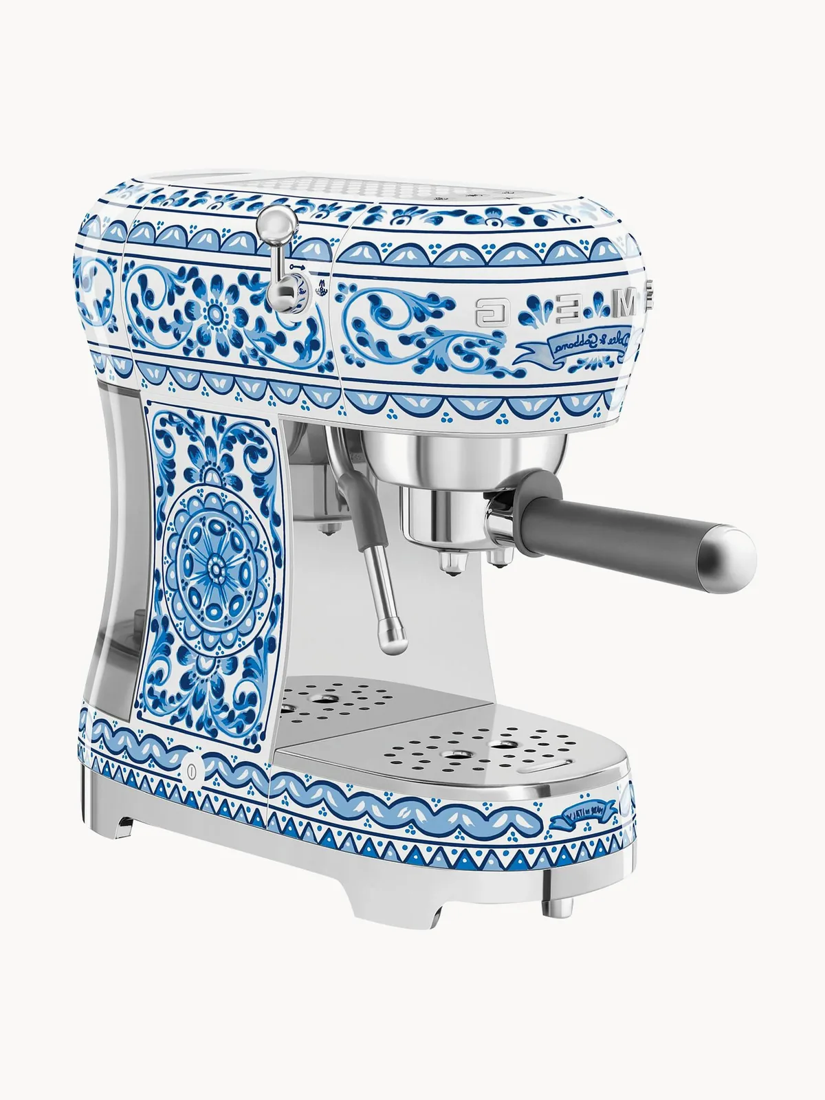 Espresso machine Dolce & Gabbana - Blue Mediterraneo von Smeg – Produktfoto