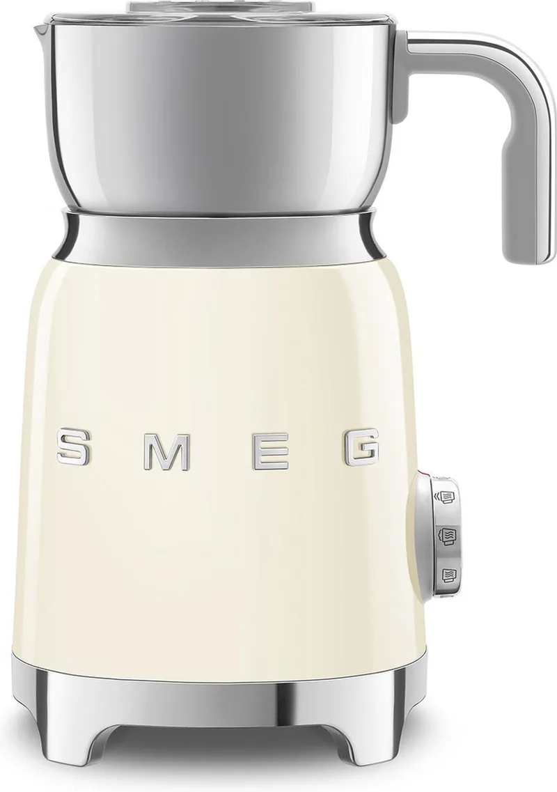MFF11CREU Melkopschuimer - Inductie - 500W - 6 Programma's - Warme & Koude Melkschuim - RVS Kan - '50s Style von Smeg in Creme – Produktfoto