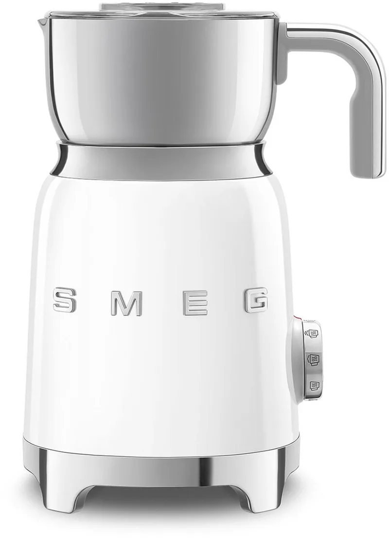 MFF11WHEU Melkopschuimer - Inductie - 500W - 6 Programma's - Warme & Koude Melkschuim - RVS Kan - '50s Style van Smeg in Wit – productfoto