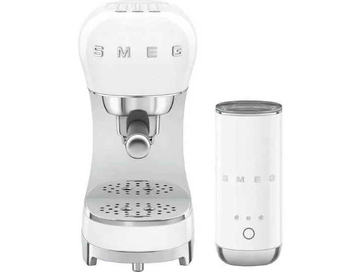 Siebträgermaschine ECF12WHEU Bundle Siebträgerm. + Milchaufschäumer von Smeg – Produktfoto