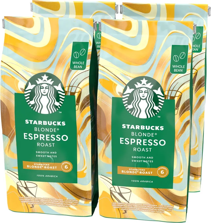 Blonde Espresso Roast koffiebonen - 4 zakken x 450g van Starbucks – productfoto