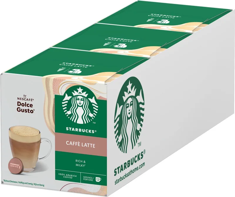 by Dolce Gusto capsules Caffè Latte - 36 koffiecups voor 36 koppen koffie by Starbucks – product photo