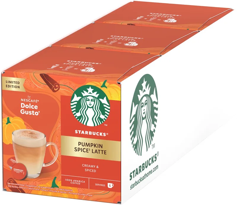 by Dolce Gusto capsules Pumpkin Spice Latte - 36 koffiecups voor 18 koppen koffie - Limited Edition van Starbucks – productfoto