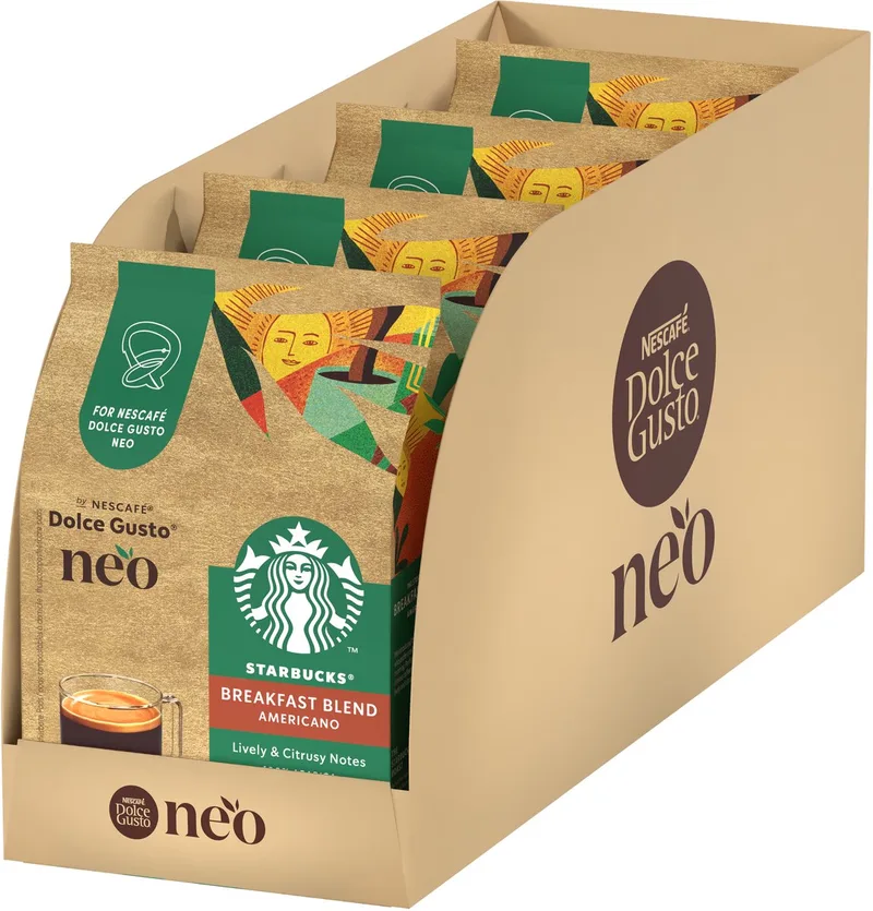 by NESCAFÉ Dolce Gusto NEO koffiepads Breakfast Blend - 4x12 pads voor 12 koppen koffie by Starbucks – product photo