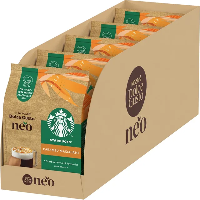 by NESCAFÉ Dolce Gusto NEO koffiepads en sachets Caramel Macchiato - 5x 6 pads + 6 sachets voor 6 koppen koffie