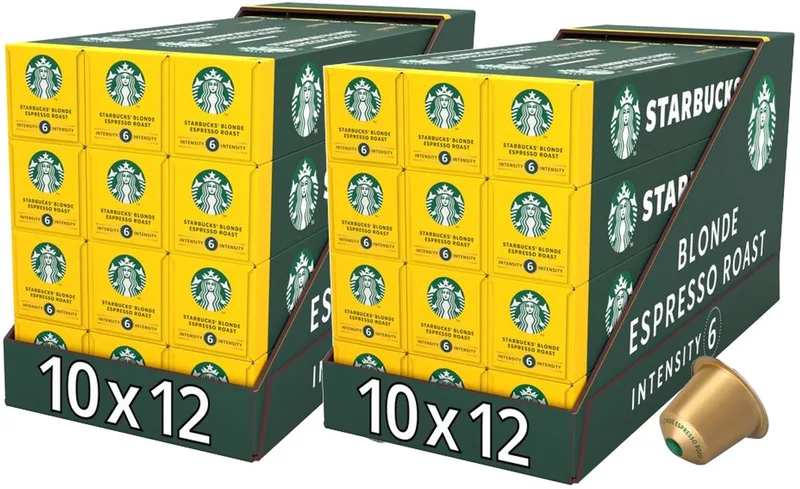 by Nespresso Capsules Blonde Espresso Roast - 240 koffiecups (24 doosjes x 10 koffiecups) van Starbucks – productfoto