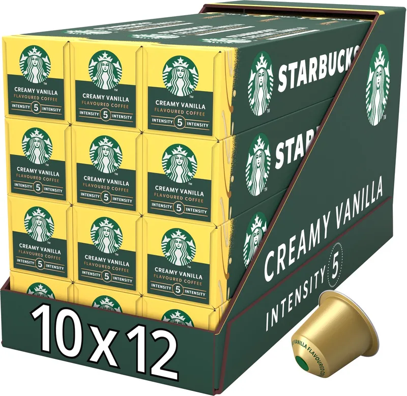 by Nespresso capsules Creamy Vanilla - 10 koffiecups x 12 doosjes van Starbucks – productfoto