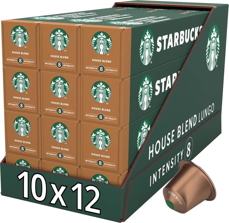 by Nespresso capsules House Blend - 10 koffiecups x 12 doosjes van Starbucks – productfoto