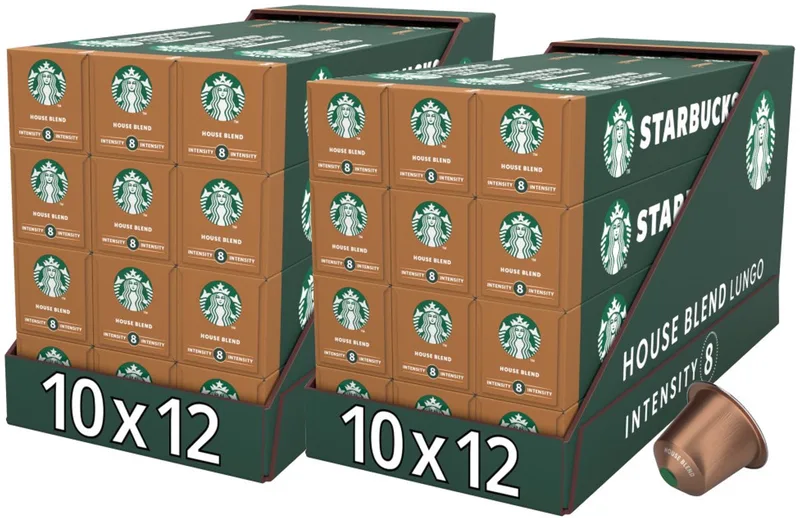 by Nespresso Capsules House Blend Lungo - 240 koffiecups (24 doosjes x 10 koffiecups) van Starbucks – productfoto