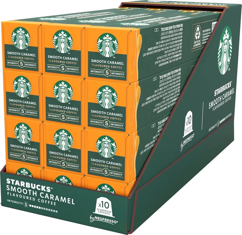 by Nespresso capsules Smooth Caramel - 10 koffiecups x 12 doosjes van Starbucks – productfoto