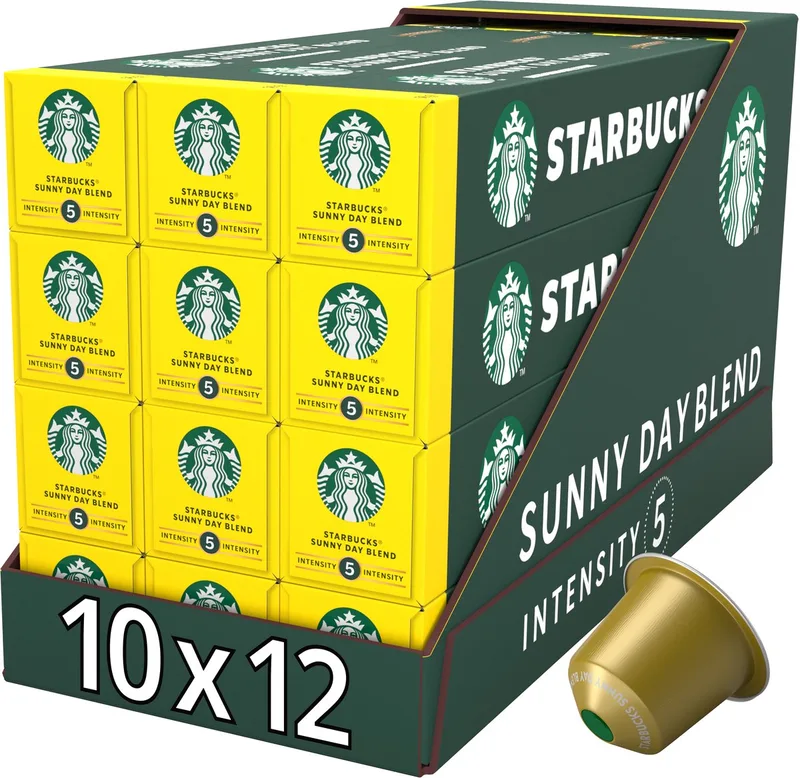 by Nespresso capsules Sunny Day Blend - 10 koffiecups x 12 doosjes van Starbucks – productfoto