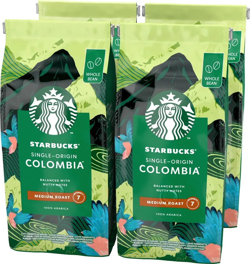 Colombia koffiebonen - 4 zakken x 450g van Starbucks – productfoto