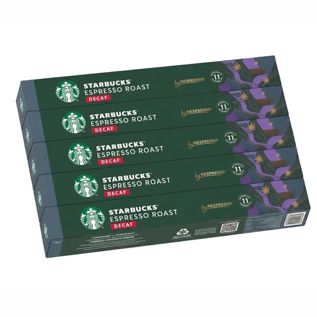 Espresso Roast Decaf - Multipack - 50 (5x10) Koffiecups Compatibel met Nespresso Coffee Machine