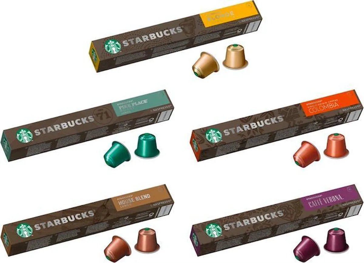 Nespresso cups® mild pack - 5 x 10 stuks de Starbucks – photo produit