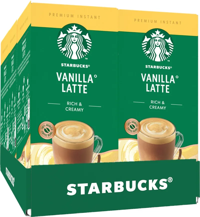 Vanilla Latte oploskoffie - 6 doosjes x 5 zakjes by Starbucks – product photo