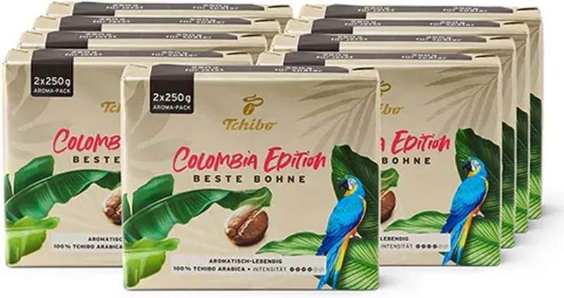 Beste Bohne Colombia Edition gemalen - 9x 500g van Tchibo – productfoto