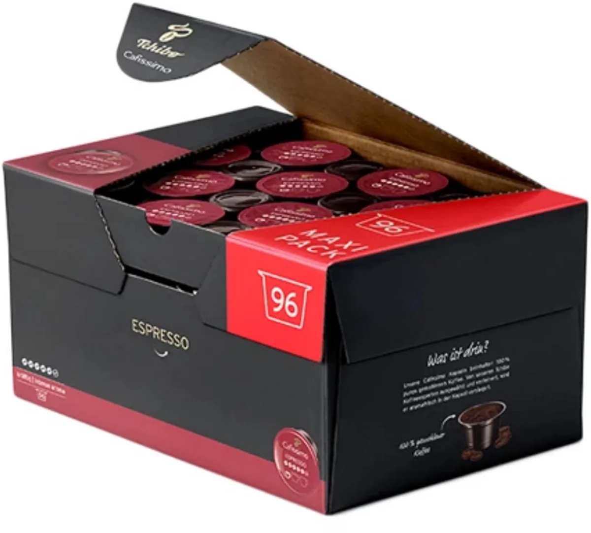 Caffisimo Cafe Crema - 4 x 96 Cups de Tchibo – photo produit