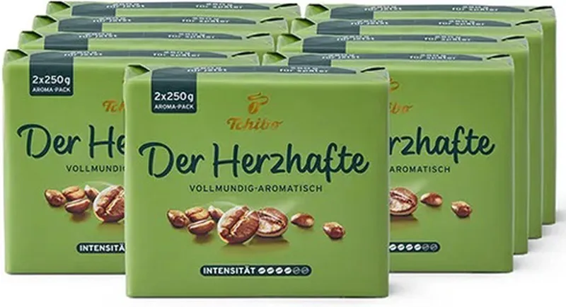 Der Herzhafte Gemalen koffie - 9x 500g (2x 250g) van Tchibo – productfoto