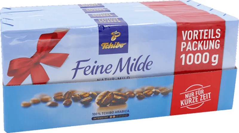 Feine Milde Gemalen koffie Voordeelpakket - 4x 1 kg by Tchibo – product photo