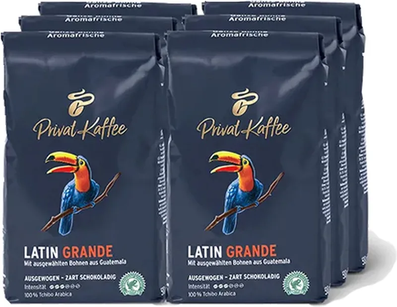 Privat Kaffee Latin Grande Bonen - 6x 500g van Tchibo – productfoto