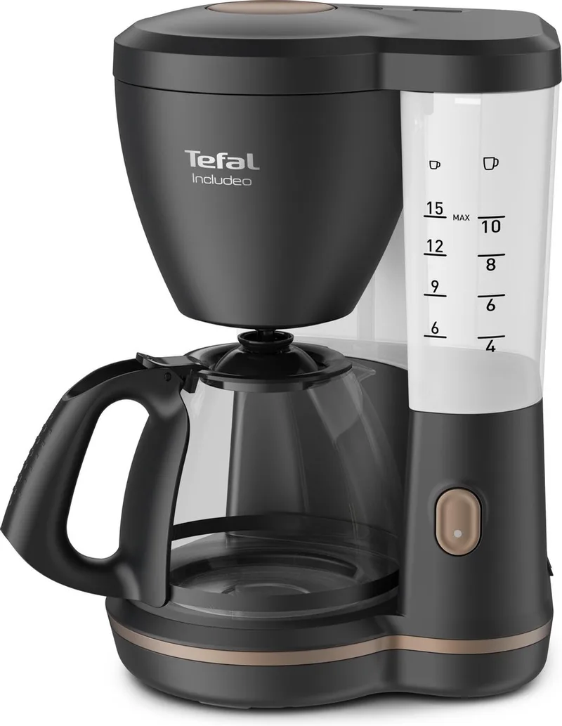 Includeo CM5338 - Filter Koffiezetapparaat - Thermoskan - 10 Koppen - Geschikt voor Senioren van Tefal in Zwart – productfoto