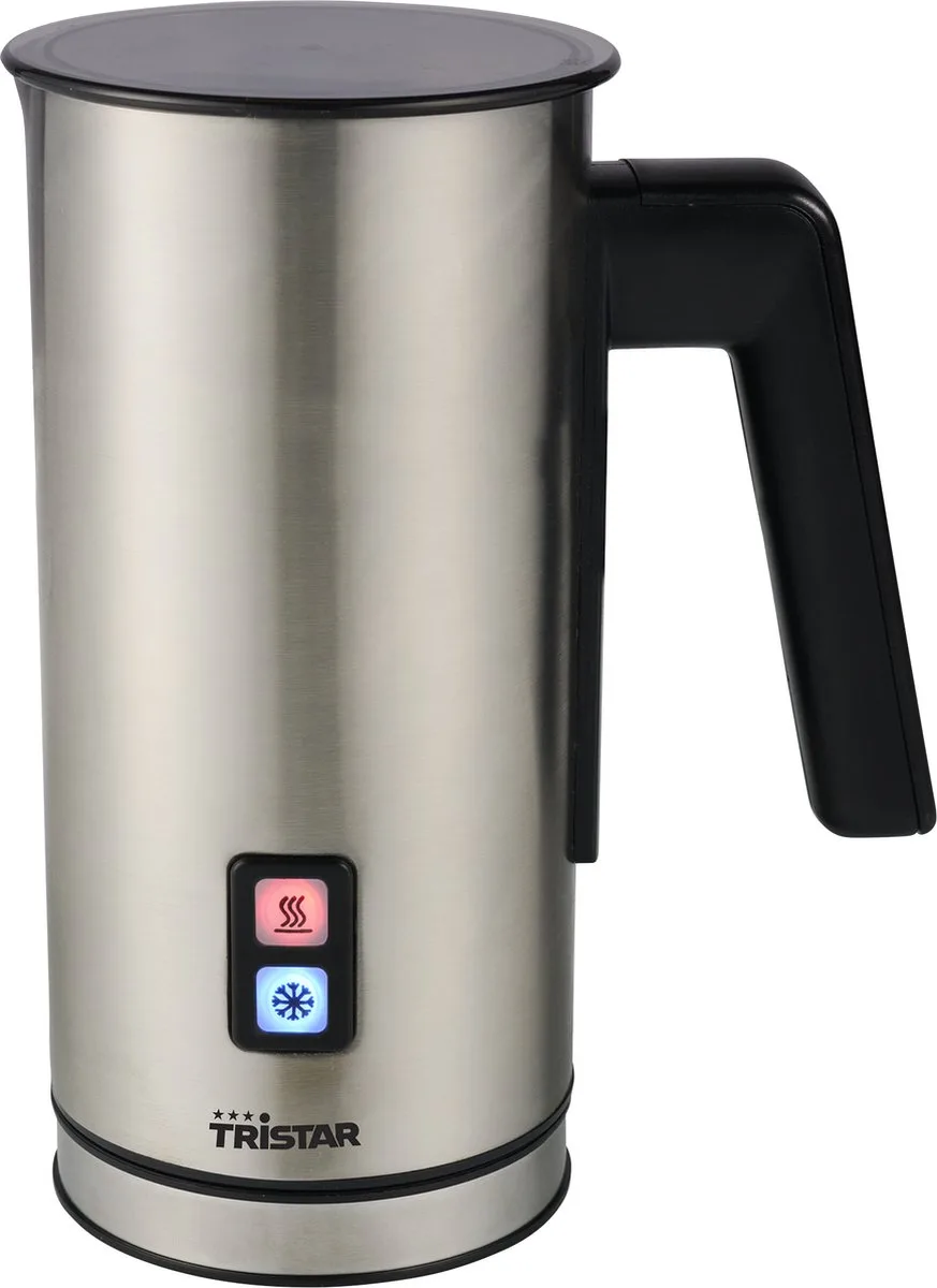 MK-2278 elektrisk mjölkskummare, varm och kall, 500W, avtagbar kanna, tyst och snabb, 300ml, BPA- och PFAS-fri, svart från Tristar i Grå – produktbild