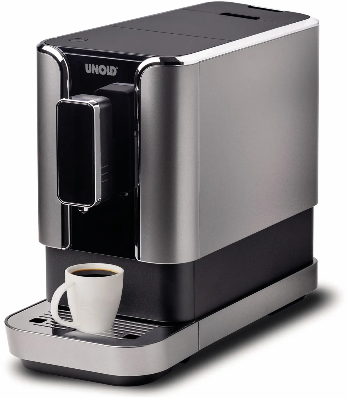 28835 Luca Kaffee-Vollautomat schwarz/silber, 19 bar, 1,2 l von Unold – Produktfoto