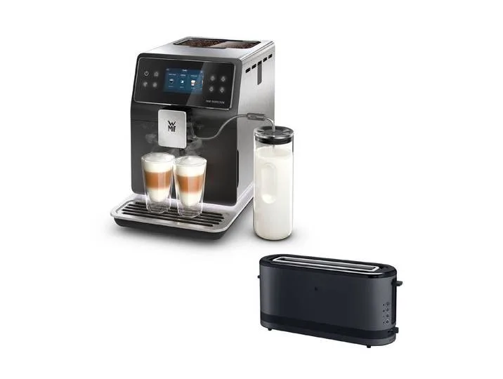 Kaffeepadmaschine Perfection 880l, & Küchenminis Deep Black Langschlitztoaster van WMF – productfoto