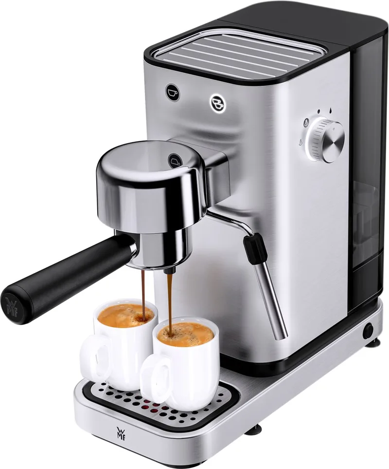 Lono - Pistonmachine - RVS - 15 Bar - Melkopschuimer - Compact Design van WMF in Roestvrijstaal – productfoto