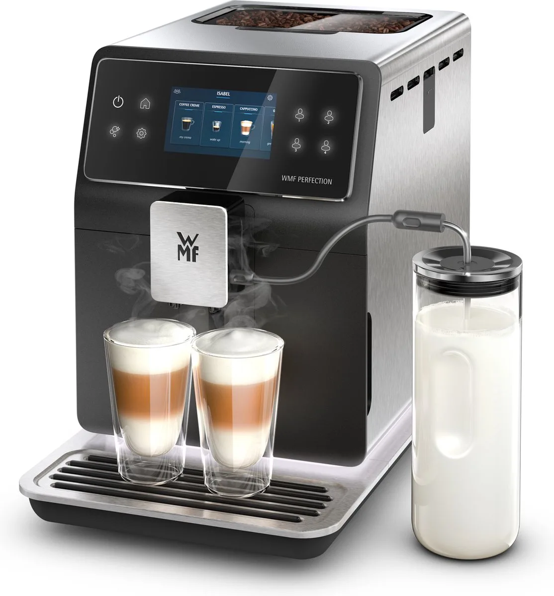Perfection 880L CP856D15 volautomatische koffiemachine von WMF in Schwarz, Roestvrijstaal – Produktfoto
